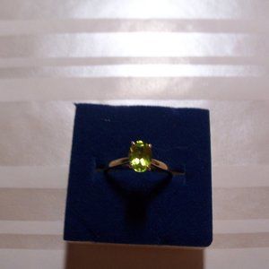 14K Gold Peridot Ring